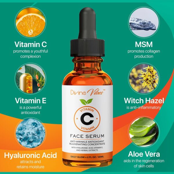 100% Pure Vitamin C Serum for Face – Anti Aging Face Serum - Image 2