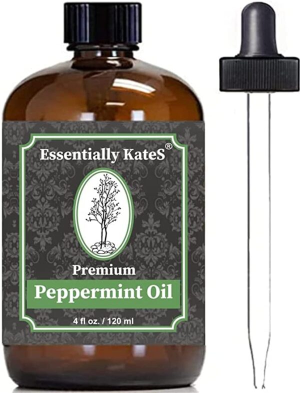 Essentially KateS Peppermint Essential Oil 4 Fl. Oz – Mentha Piperita – 100% Pure Natural